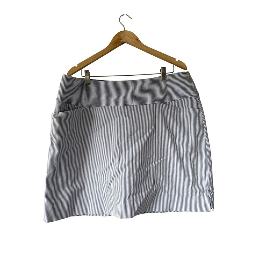S.C. & Co. Sportswear Blue White Pinstripe Skort Active Golf Tennis XXL